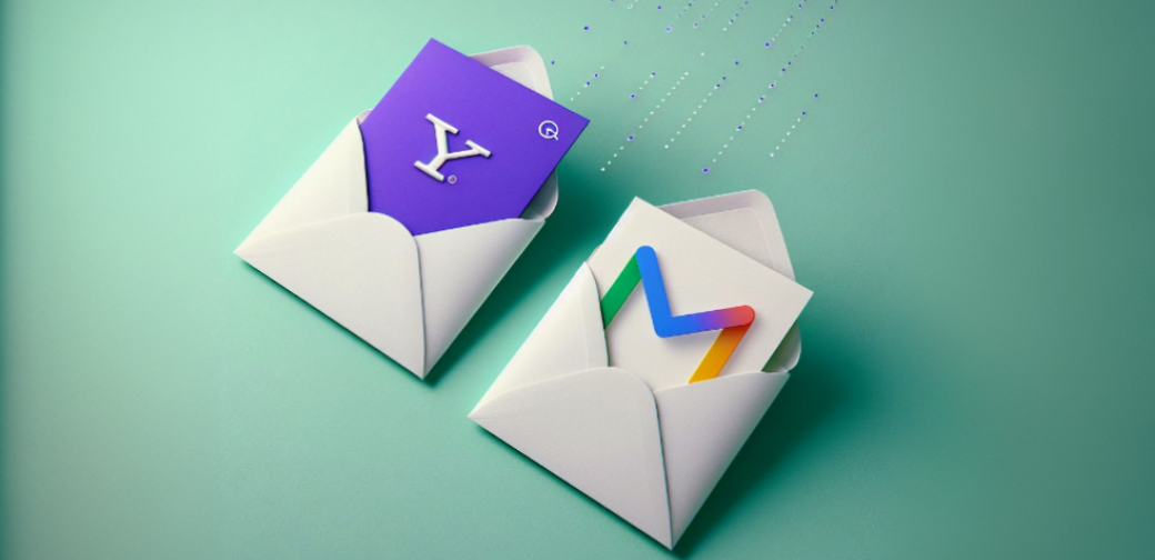 Gmail un Yahoo logo grafika